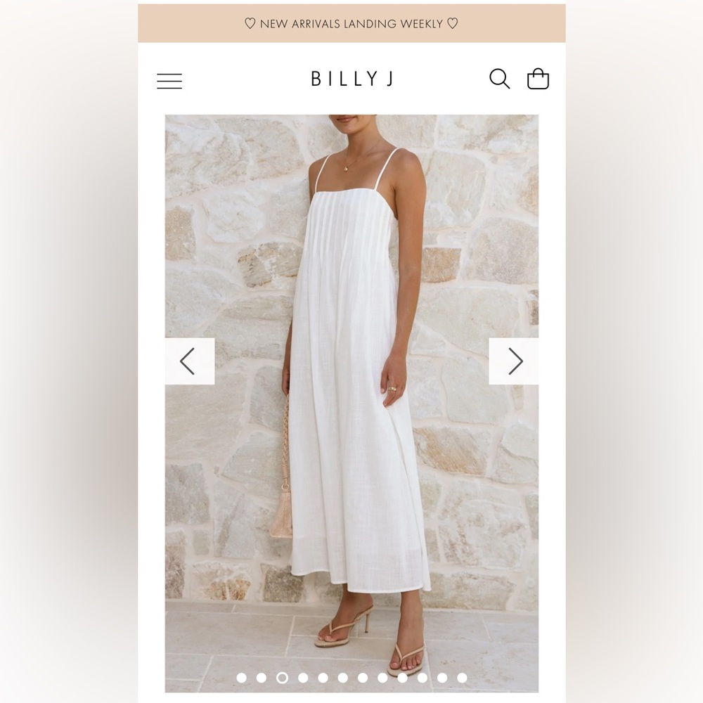 White Linen Maxi Dress - Picture 1 of 1